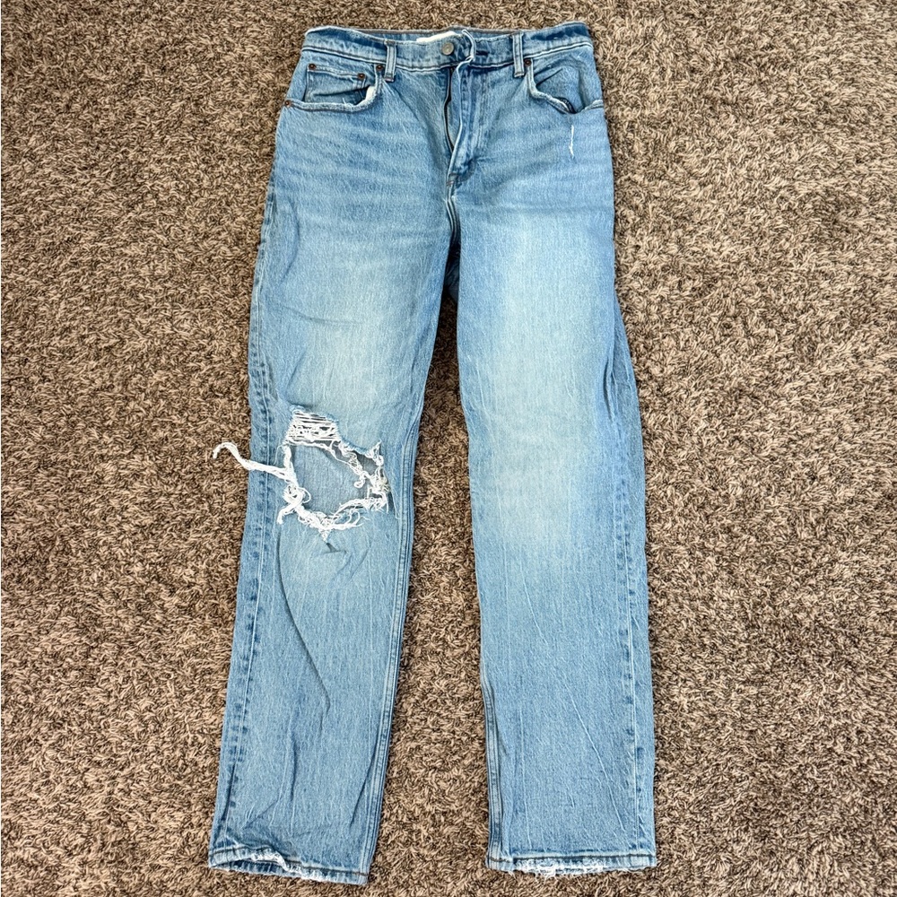 Abercrombie & Fitch Blue Straight Leg Jeans